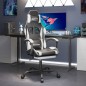 vidaXL Gaming-Stuhl mit Fußstütze Drehbar Schwarz & Weiß Kunstleder vidaXL Gaming-Stuhl mit Fußstütze Drehbar Schwarz & Weiß Kunstleder