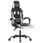 vidaXL Gaming-Stuhl mit Fußstütze Drehbar Schwarz & Weiß Kunstleder vidaXL Gaming-Stuhl mit Fußstütze Drehbar Schwarz & Weiß Kunstleder