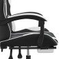 vidaXL Gaming-Stuhl mit Fußstütze Drehbar Schwarz & Weiß Kunstleder vidaXL Gaming-Stuhl mit Fußstütze Drehbar Schwarz & Weiß Kunstleder