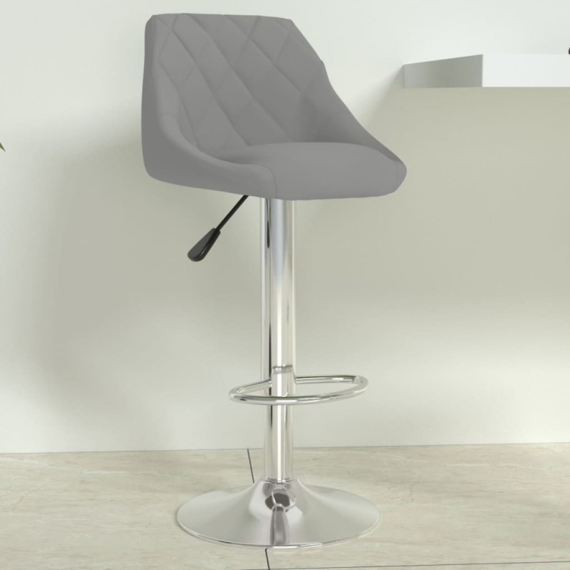 vidaXL Barhocker Hellgrau Samt vidaXL Barhocker Hellgrau Samt
