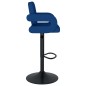 vidaXL Barhocker 2 Stk. Blau Stoff vidaXL Barhocker 2 Stk. Blau Stoff