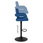 vidaXL Barhocker 2 Stk. Blau Stoff vidaXL Barhocker 2 Stk. Blau Stoff