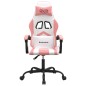 vidaXL Gaming-Stuhl Drehbar Weiß und Rosa Kunstleder vidaXL Gaming-Stuhl Drehbar Weiß und Rosa Kunstleder