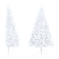 Künstlicher Halber Weihnachtsbaum mit LEDs & Kugeln Weiß 210 cm Künstlicher Halber Weihnachtsbaum mit LEDs & Kugeln Weiß 210 cm