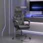 vidaXL Gaming-Stuhl mit Fußstütze Drehbar Schwarz & Grau Kunstleder vidaXL Gaming-Stuhl mit Fußstütze Drehbar Schwarz & Grau Kunstleder