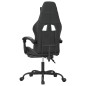 vidaXL Gaming-Stuhl mit Fußstütze Drehbar Schwarz & Grau Kunstleder vidaXL Gaming-Stuhl mit Fußstütze Drehbar Schwarz & Grau Kunstleder