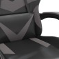 vidaXL Gaming-Stuhl mit Fußstütze Drehbar Schwarz & Grau Kunstleder vidaXL Gaming-Stuhl mit Fußstütze Drehbar Schwarz & Grau Kunstleder