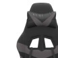 vidaXL Gaming-Stuhl mit Fußstütze Drehbar Schwarz & Grau Kunstleder vidaXL Gaming-Stuhl mit Fußstütze Drehbar Schwarz & Grau Kunstleder