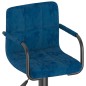 vidaXL Barhocker Blau Samt vidaXL Barhocker Blau Samt