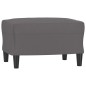 vidaXL Sessel mit Hocker Grau 60 cm Kunstleder vidaXL Sessel mit Hocker Grau 60 cm Kunstleder