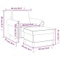 vidaXL Sessel mit Hocker Grau 60 cm Kunstleder vidaXL Sessel mit Hocker Grau 60 cm Kunstleder