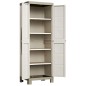 Keter Lagerschrank mit Einlegeböden Excellence Beige und Taupe 182 cm Keter Lagerschrank mit Einlegeböden Excellence Beige und Taupe 182 cm