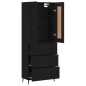 vidaXL Highboard Schwarz 69,5x34x180 cm Holzwerkstoff vidaXL Highboard Schwarz 69,5x34x180 cm Holzwerkstoff