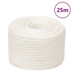 vidaXL Arbeitsseil Weiß 10 mm 25 m Polypropylen