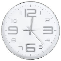 vidaXL Wanduhr 30 cm Silbern
