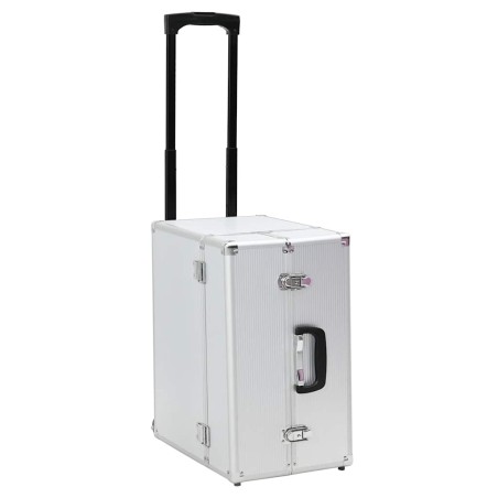 vidaXL Pilotenkoffer 47 x 39 x 27 cm Silbern Aluminium 