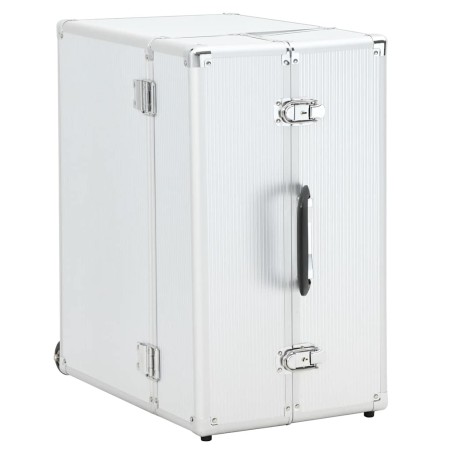 vidaXL Pilotenkoffer 47 x 39 x 27 cm Silbern Aluminium 