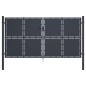 vidaXL Gartentor Stahl 300 x 150 cm Anthrazit vidaXL Gartentor Stahl 300 x 150 cm Anthrazit
