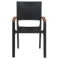 vidaXL Gartenstühle 2 Stk. Poly-Rattan Schwarz vidaXL Gartenstühle 2 Stk. Poly-Rattan Schwarz