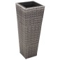 vidaXL Garten-Hochbeet 3-tlg. Poly Rattan Grau vidaXL Garten-Hochbeet 3-tlg. Poly Rattan Grau