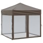 vidaXL Partyzelt Faltbar mit Seitenwänden Taupe 2x2 m vidaXL Partyzelt Faltbar mit Seitenwänden Taupe 2x2 m