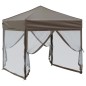 vidaXL Partyzelt Faltbar mit Seitenwänden Taupe 2x2 m vidaXL Partyzelt Faltbar mit Seitenwänden Taupe 2x2 m