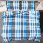 vidaXL Bettwäsche-Set Blau und Grau 240x220 cm Baumwolle vidaXL Bettwäsche-Set Blau und Grau 240x220 cm Baumwolle