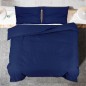 vidaXL Bettwäsche-Set Marineblau 140x200 cm Baumwolle vidaXL Bettwäsche-Set Marineblau 140x200 cm Baumwolle