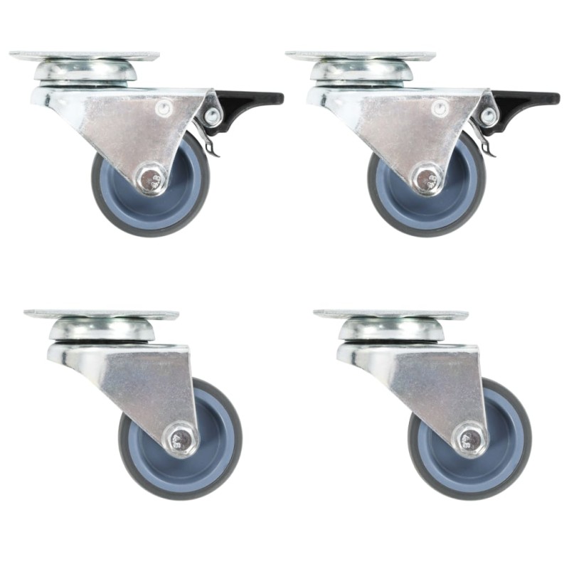 vidaXL Lenkrollen mit Zwillingsrad 4 Stk. 50 mm vidaXL Lenkrollen mit Zwillingsrad 4 Stk. 50 mm