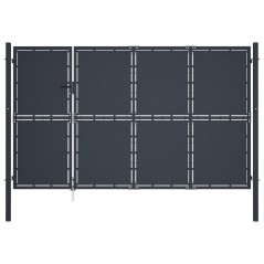 vidaXL Gartentor Stahl 350 x 175 cm Anthrazit