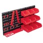 vidaXL 34-tlg. Behälter-Set für Kleinteile mit Wandplatten Rot Schwarz vidaXL 34-tlg. Behälter-Set für Kleinteile mit Wandplatten Rot Schwarz