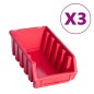 vidaXL 34-tlg. Behälter-Set für Kleinteile mit Wandplatten Rot Schwarz vidaXL 34-tlg. Behälter-Set für Kleinteile mit Wandplatten Rot Schwarz