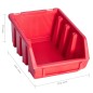 vidaXL 34-tlg. Behälter-Set für Kleinteile mit Wandplatten Rot Schwarz vidaXL 34-tlg. Behälter-Set für Kleinteile mit Wandplatten Rot Schwarz