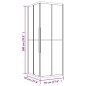 vidaXL Duschkabine ESG Matt 70x70x180 cm vidaXL Duschkabine ESG Matt 70x70x180 cm