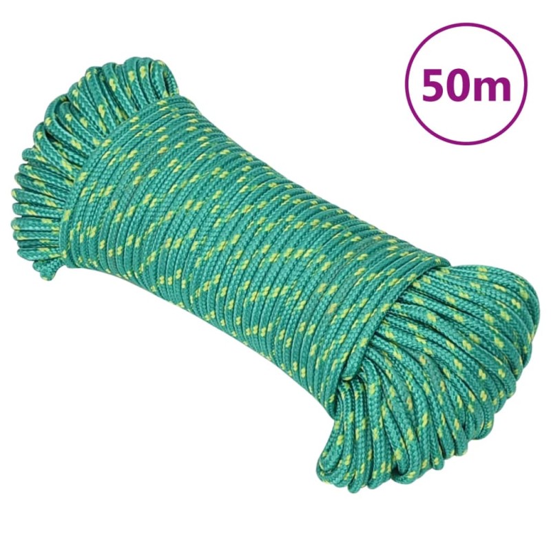 vidaXL Bootsseil Grün 5 mm 50 m Polypropylen vidaXL Bootsseil Grün 5 mm 50 m Polypropylen