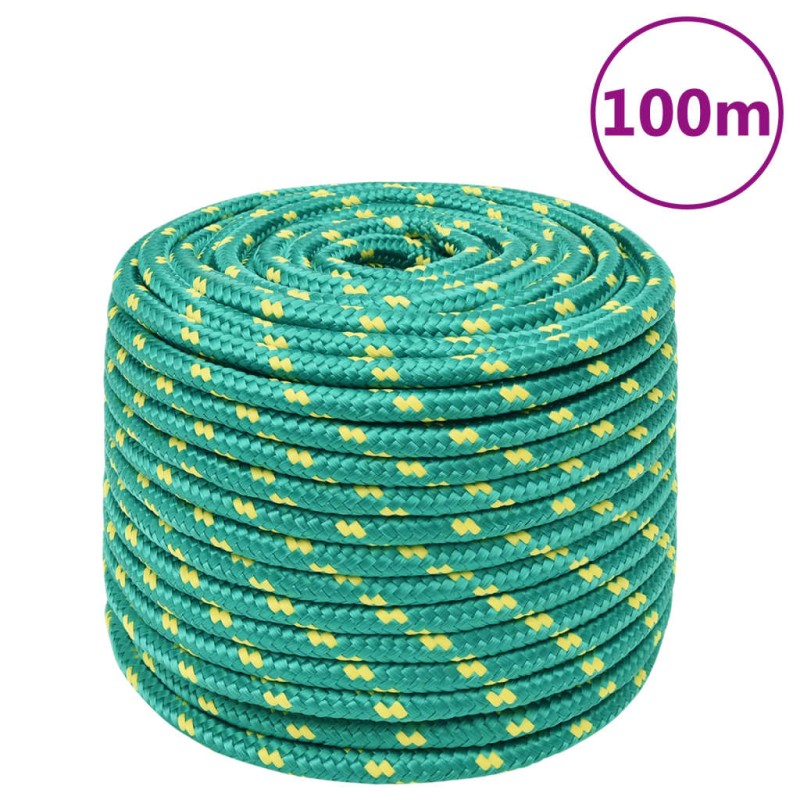 vidaXL Bootsseil Grün 12 mm 100 m Polypropylen vidaXL Bootsseil Grün 12 mm 100 m Polypropylen