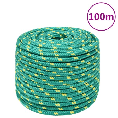 vidaXL Bootsseil Grün 12 mm 100 m Polypropylen