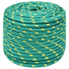 vidaXL Bootsseil Grün 12 mm 100 m Polypropylen