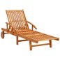 vidaXL Sonnenliegen 2 Stk. mit Tisch und Auflagen Massivholz Akazie vidaXL Sonnenliegen 2 Stk. mit Tisch und Auflagen Massivholz Akazie