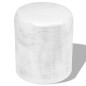 vidaXL Hocker/Beistelltisch aus gehämmertem Aluminium Silbern 
