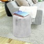 vidaXL Hocker/Beistelltisch aus gehämmertem Aluminium Silbern 