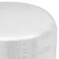 vidaXL Hocker/Beistelltisch aus gehämmertem Aluminium Silbern 