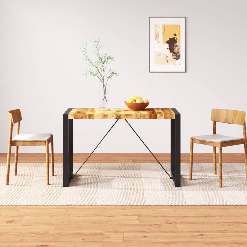 vidaXL Esstisch Raues Massives Mangoholz 120 cm vidaXL Esstisch Raues Massives Mangoholz 120 cm