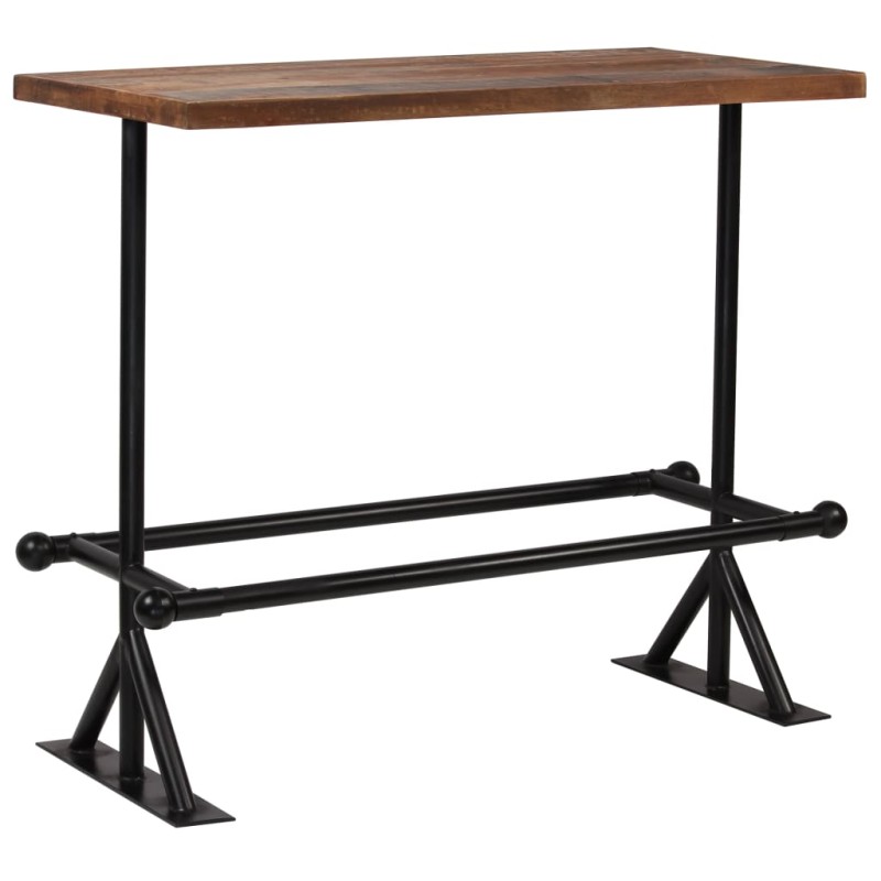 vidaXL Bartisch Altholz Massiv Dunkelbraun 120x60x107 cm vidaXL Bartisch Altholz Massiv Dunkelbraun 120x60x107 cm