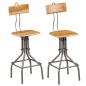 vidaXL Barhocker 2 Stk. Altholz Teak vidaXL Barhocker 2 Stk. Altholz Teak