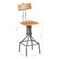 vidaXL Barhocker 2 Stk. Altholz Teak vidaXL Barhocker 2 Stk. Altholz Teak