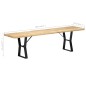 vidaXL Sitzbank 160 cm Massivholz Mango vidaXL Sitzbank 160 cm Massivholz Mango