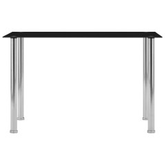 vidaXL Esstisch Schwarz 120 x 60 x 75 cm Hartglas