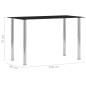 vidaXL Esstisch Schwarz 120 x 60 x 75 cm Hartglas vidaXL Esstisch Schwarz 120 x 60 x 75 cm Hartglas