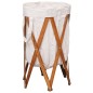 vidaXL Faltbarer Wäschekorb Cremeweiß Holz und Stoff vidaXL Faltbarer Wäschekorb Cremeweiß Holz und Stoff